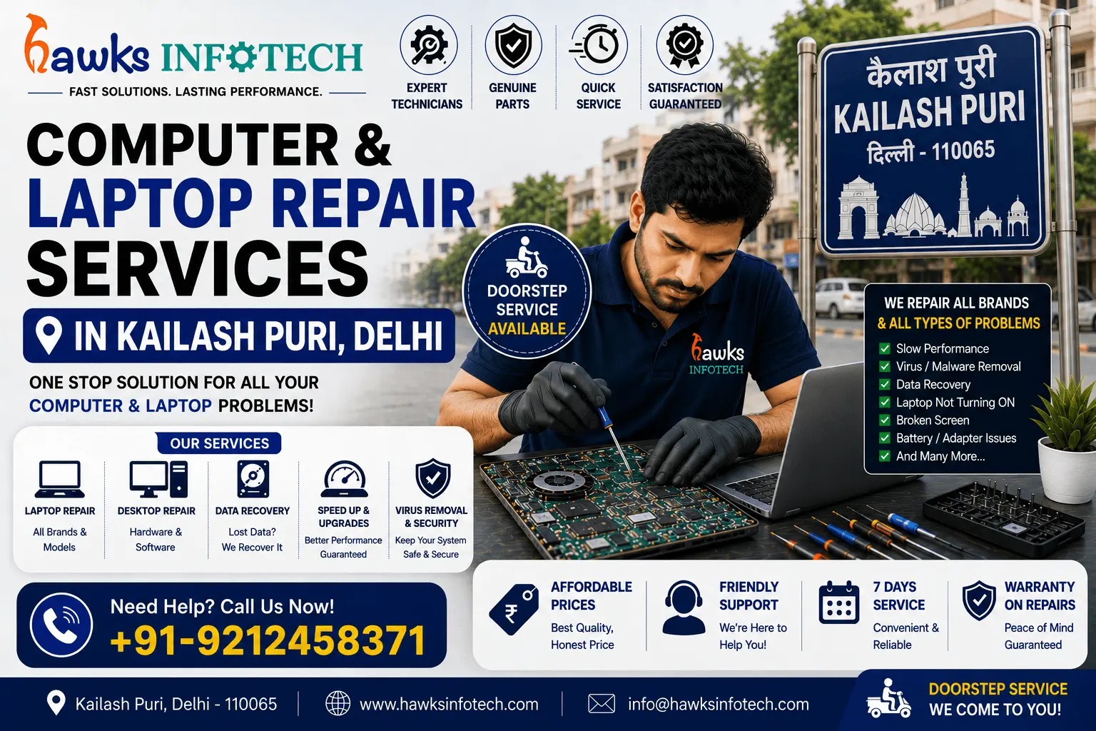Computer & Laptop Repair Services in Kailash Puri, Delhi