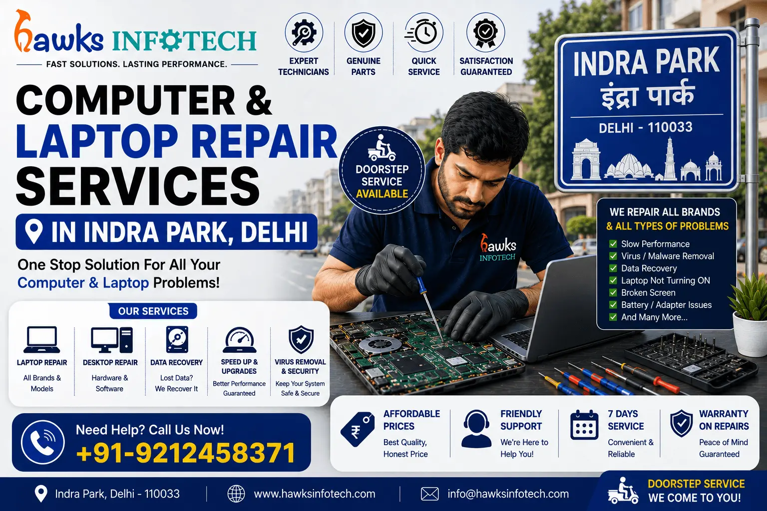 Computer & Laptop Repair Services in Indra Park, Delhi