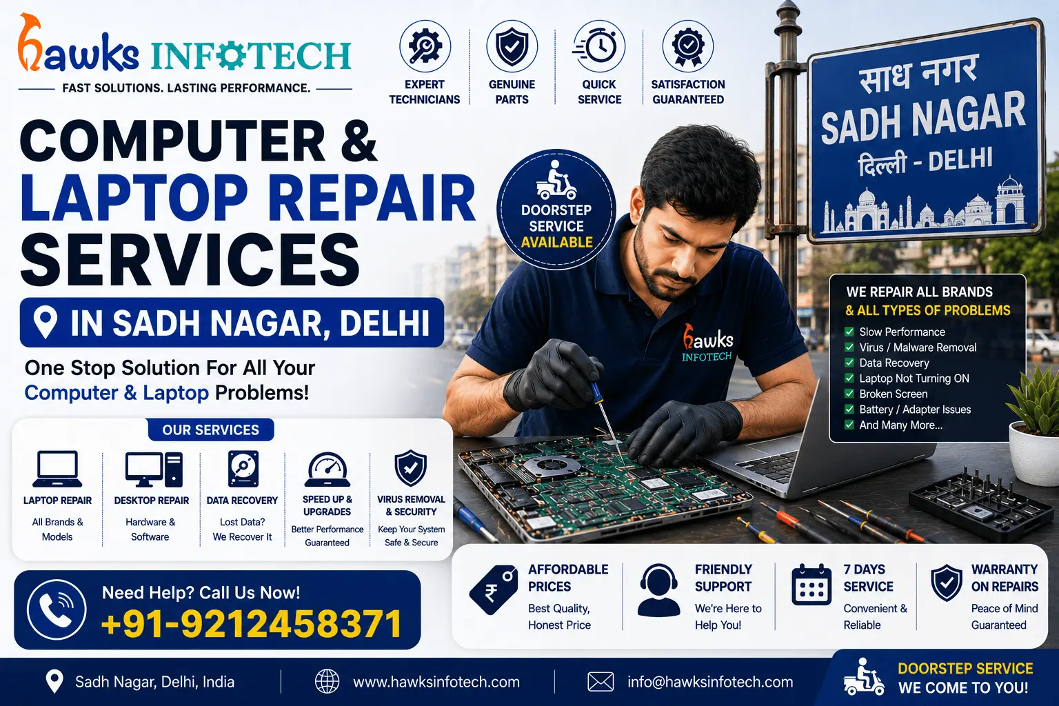 Computer & Laptop Repair Services in Sadh Nagar, Delhi