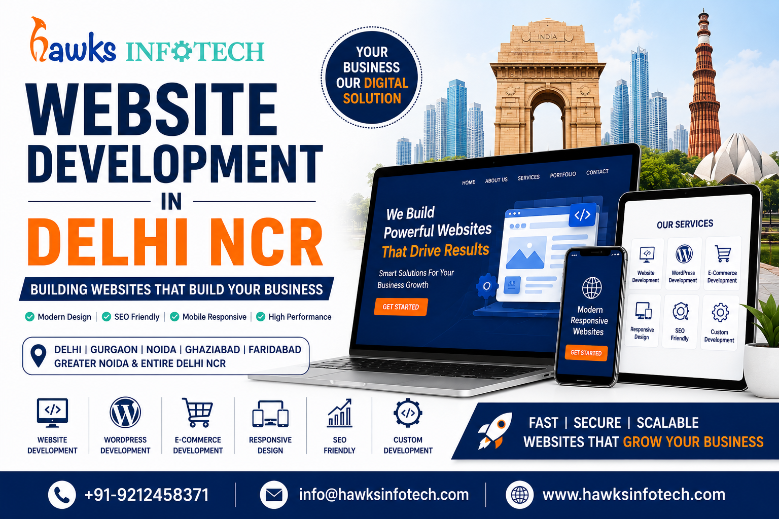 Website Development Company Delhi NCR – Hawks Infotech