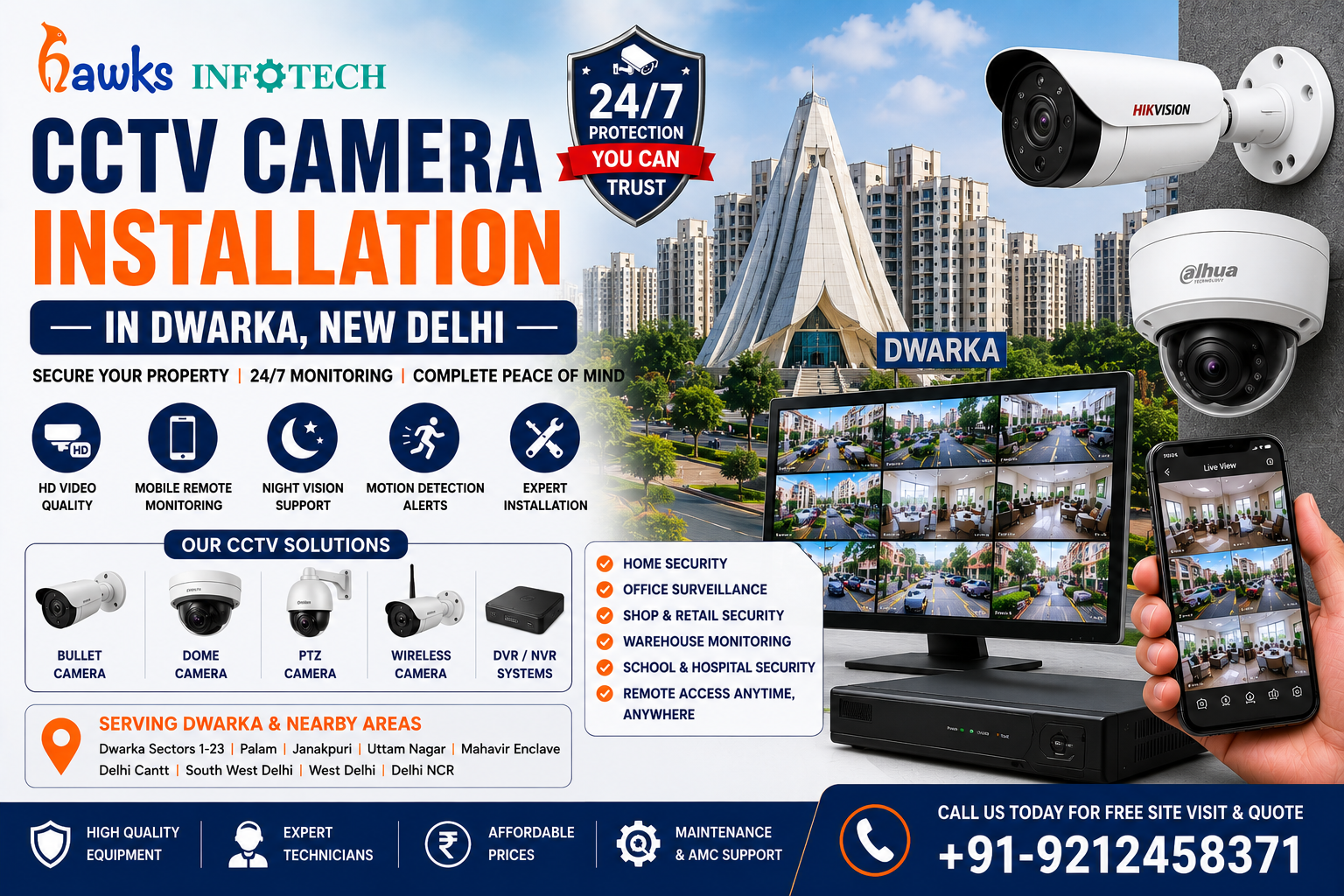 Best CCTV Camera Installation Services in Dwarka, New Delhi