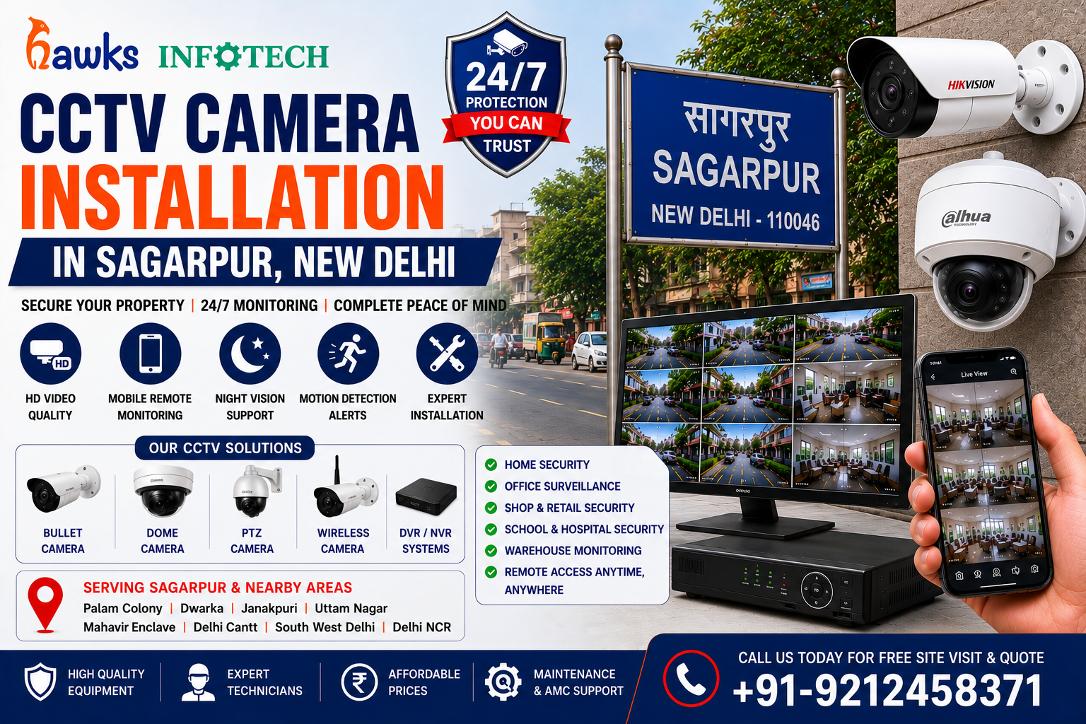 Best CCTV Camera Installation Services in Sagarpur, New Delhi