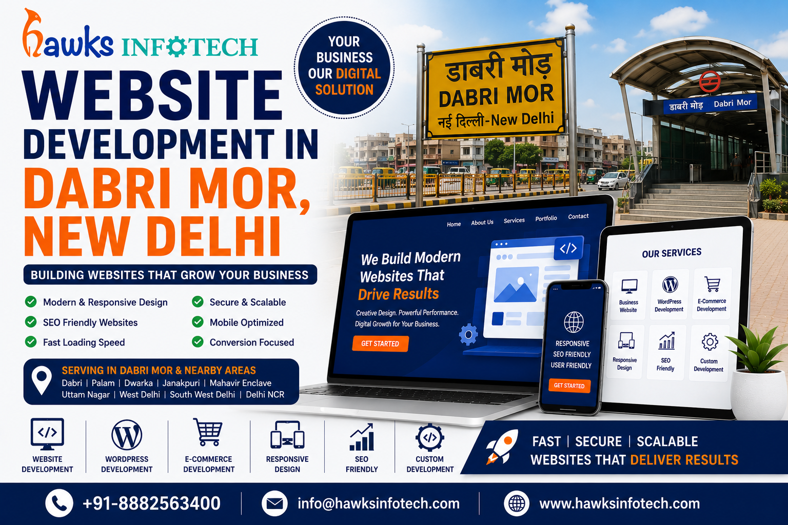 Website Development in Dabri Mor, New Delhi – Hawks Infotech
