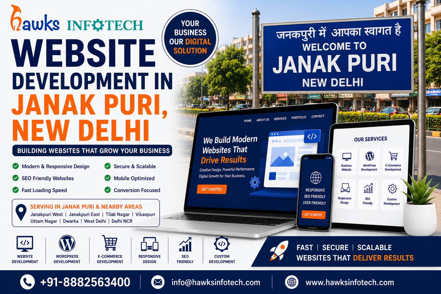 Professional Website Development Services in Janak Puri, New Delhi
