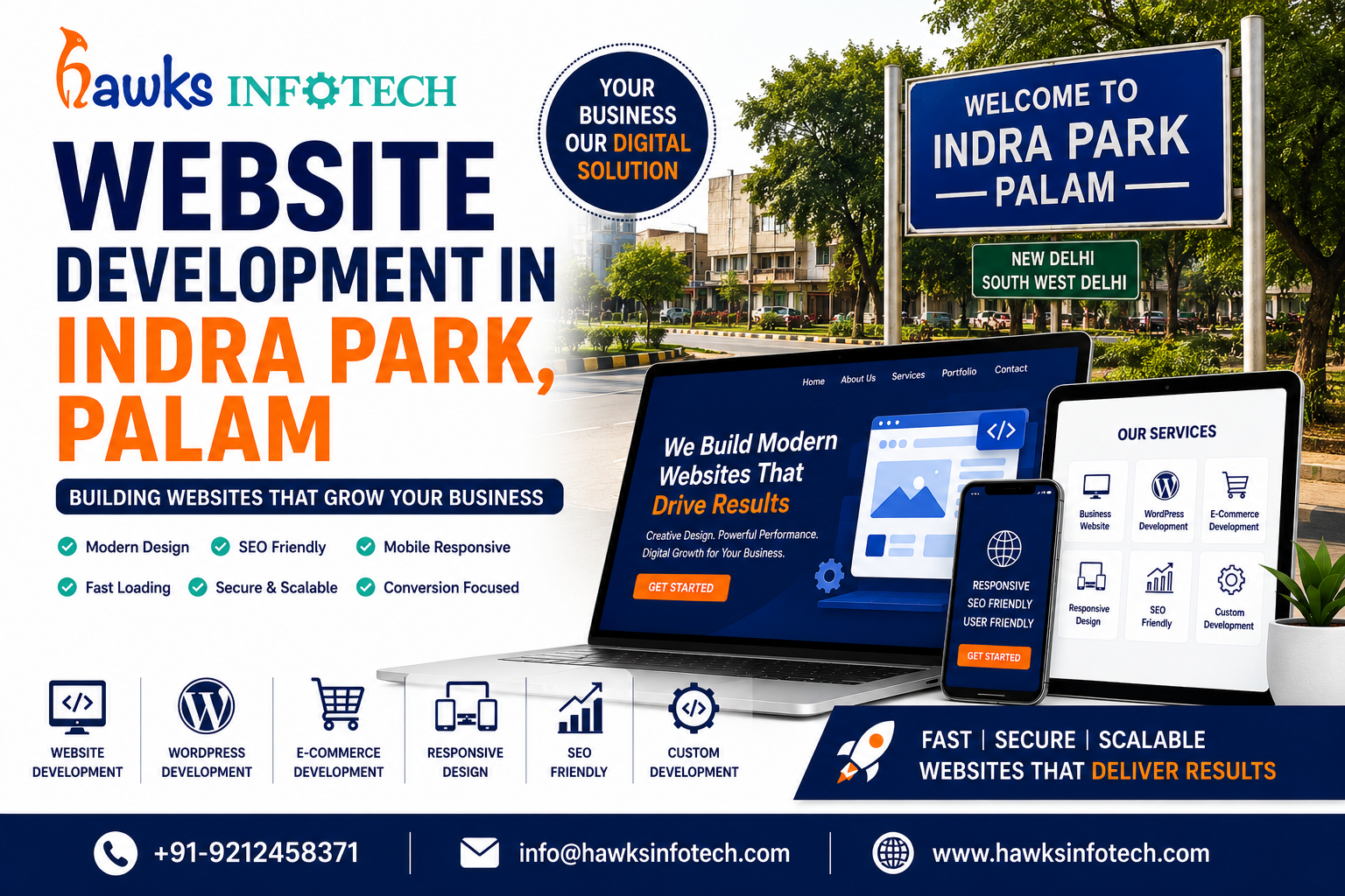 Website Development in Indra Park, Palam – Hawks Infotech